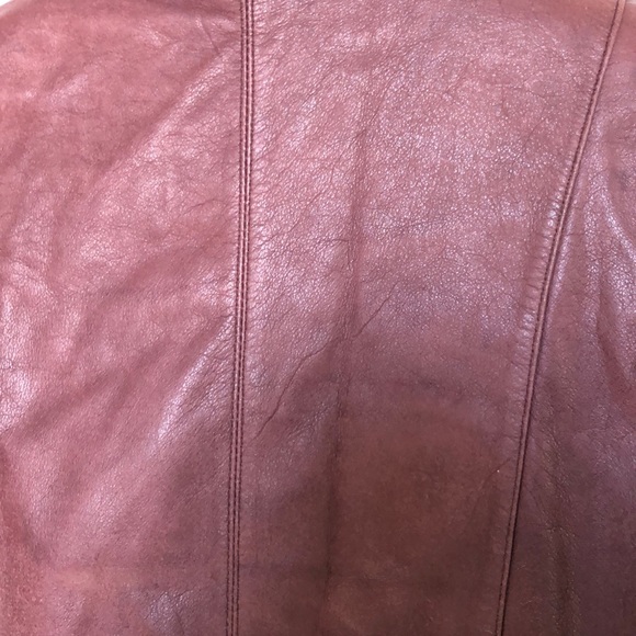 VTG Jacqueline Ferrar Genuine Leather Trench Coat size MP - Picture 14 of 16